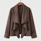 L’Vara Suede Drape Jacket