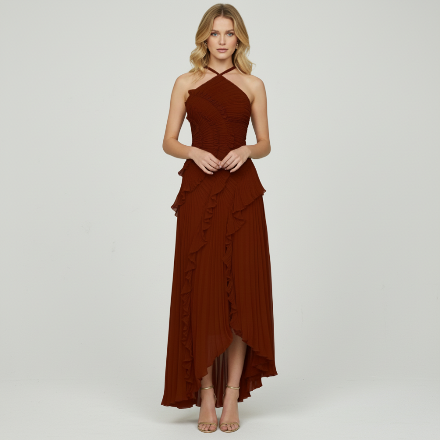 Pearla Pleated Gown