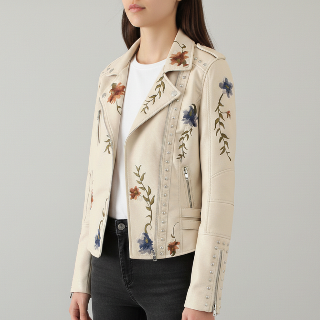 Anastasia Leather Flower Jacket