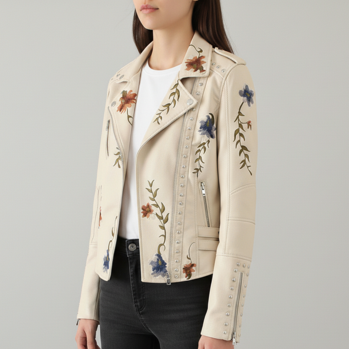 Anastasia Leather Flower Jacket