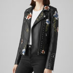 Anastasia Leather Flower Jacket