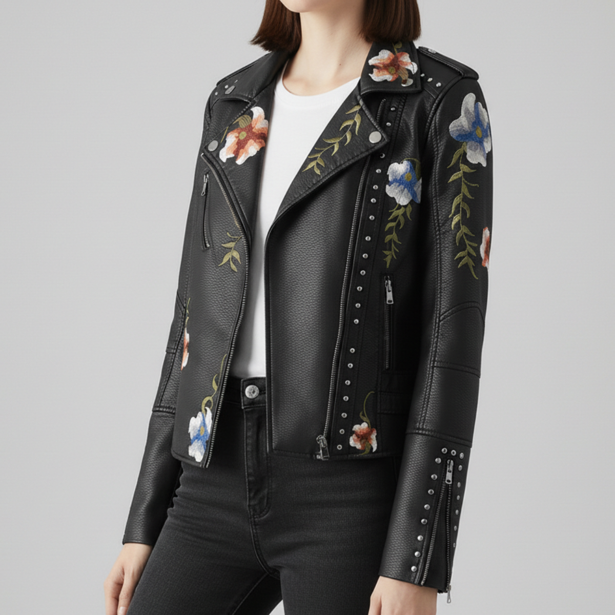 Anastasia Leather Flower Jacket