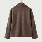 L’Vara Suede Drape Jacket