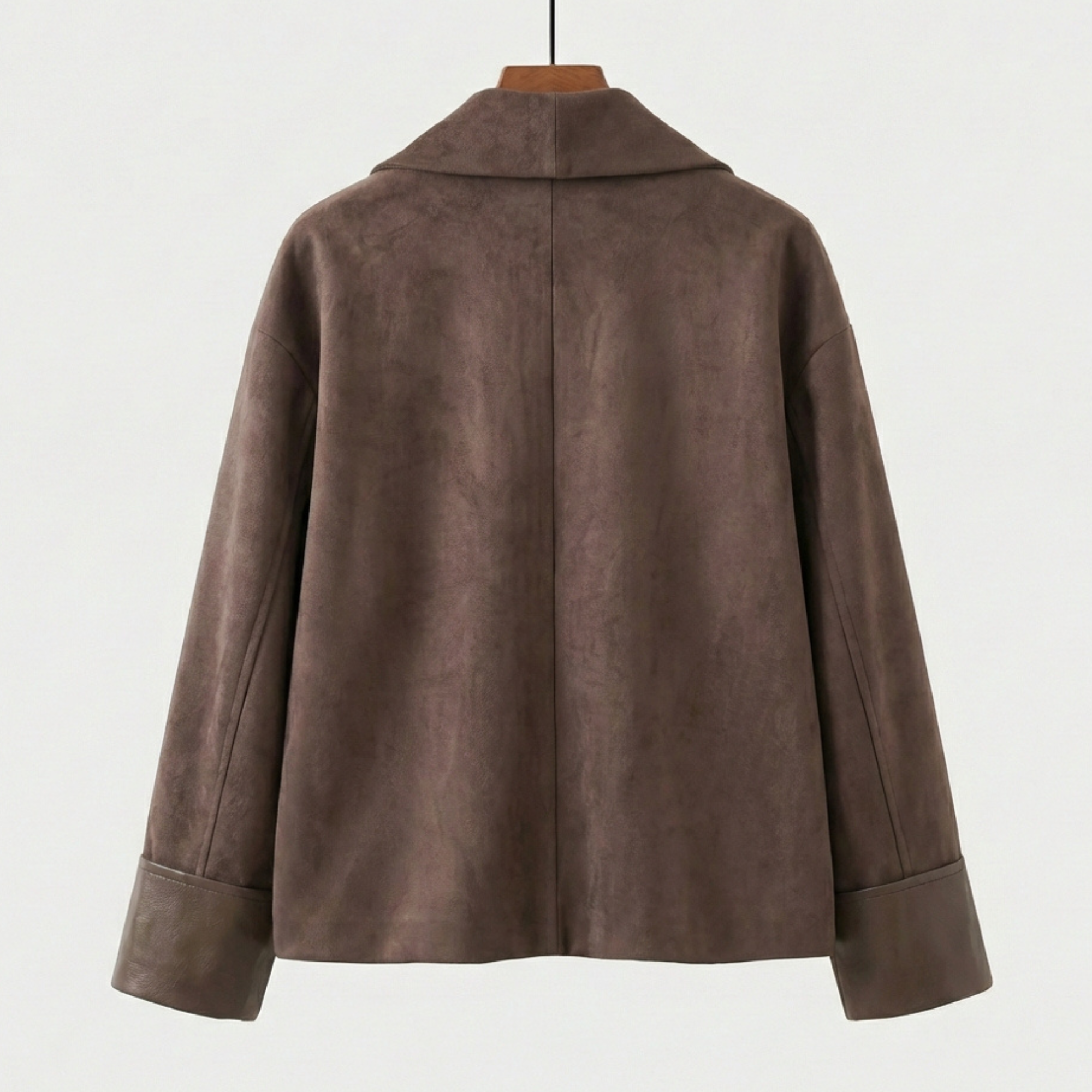 L’Vara Suede Drape Jacket