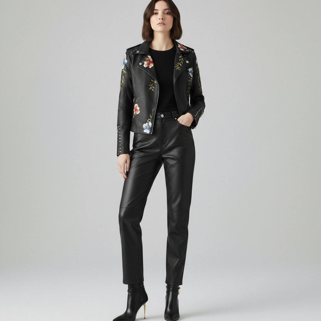 Anastasia Leather Flower Jacket