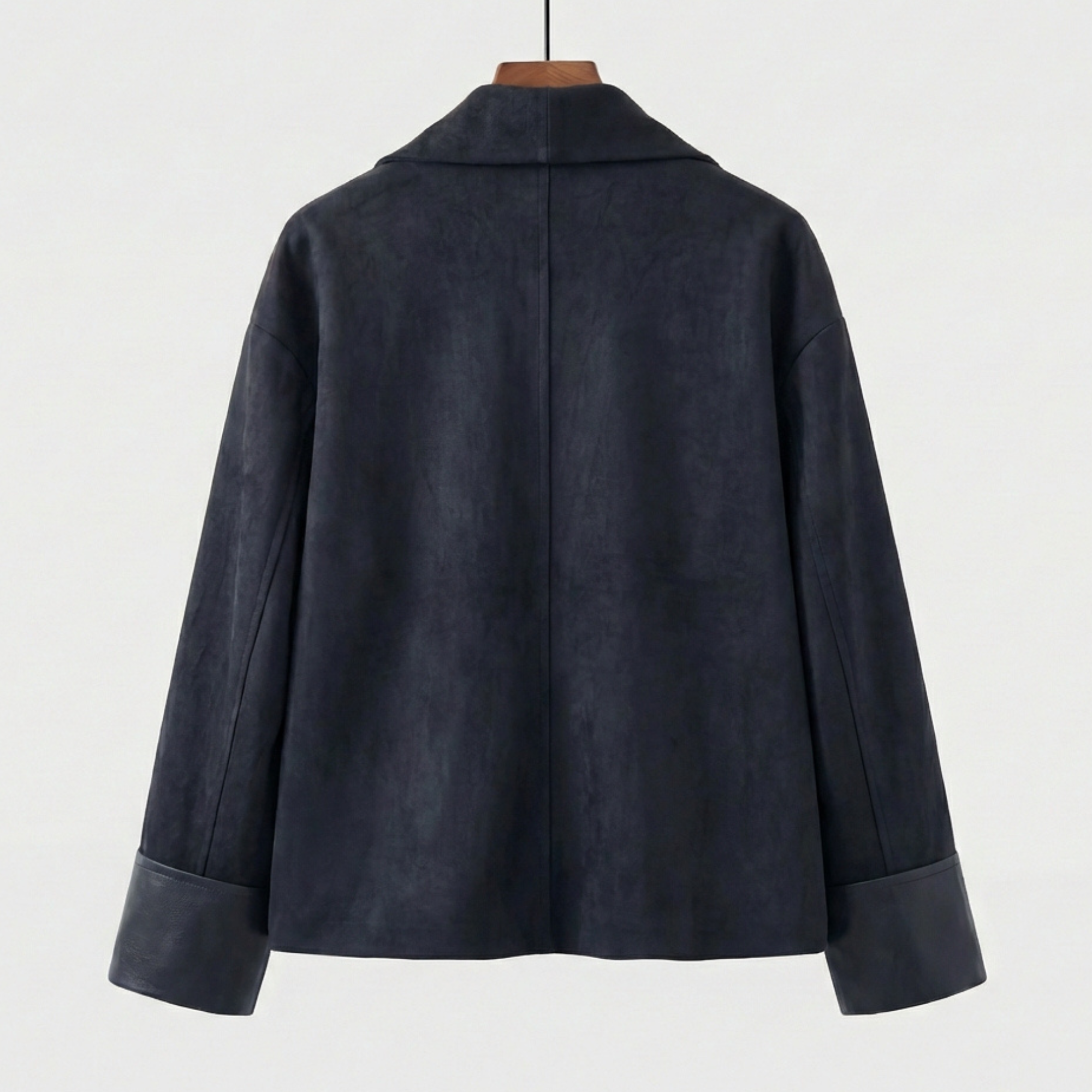 L’Vara Suede Drape Jacket