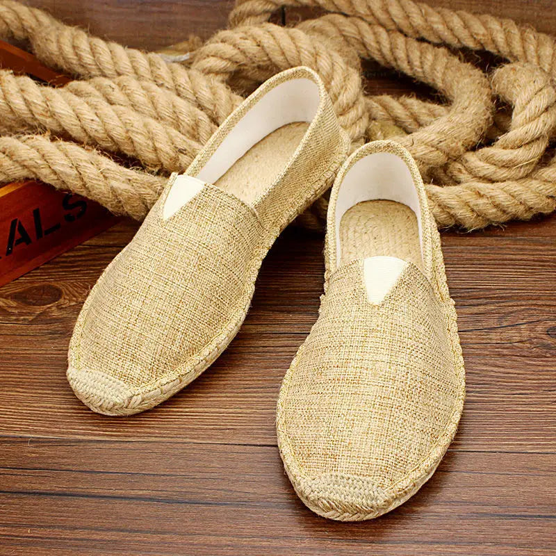 Luvince |  Slip-On Hemp Flat Shoes